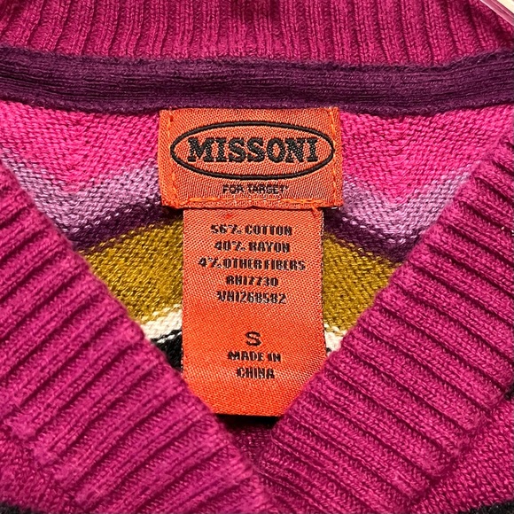 Missoni for Target Girls Chevron Cardigan Sweater Size Small Multicolor Zigzag - Picture 6 of 9